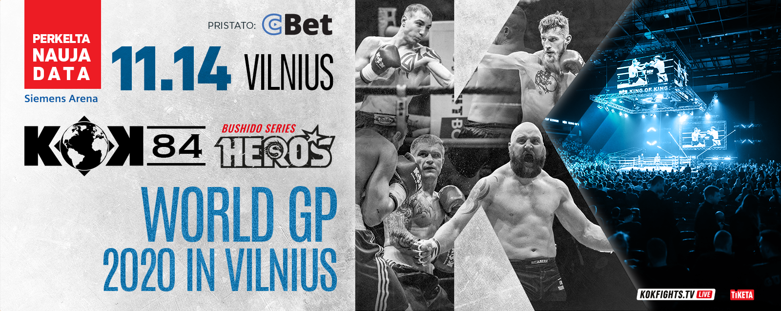 KOK’84 WORLD GP, DUE TO CORONAVIRUS, EVENT IS MOVED TO THE 14TH OF NOVEMBER VILNIUS “SIEMENS ARENA”