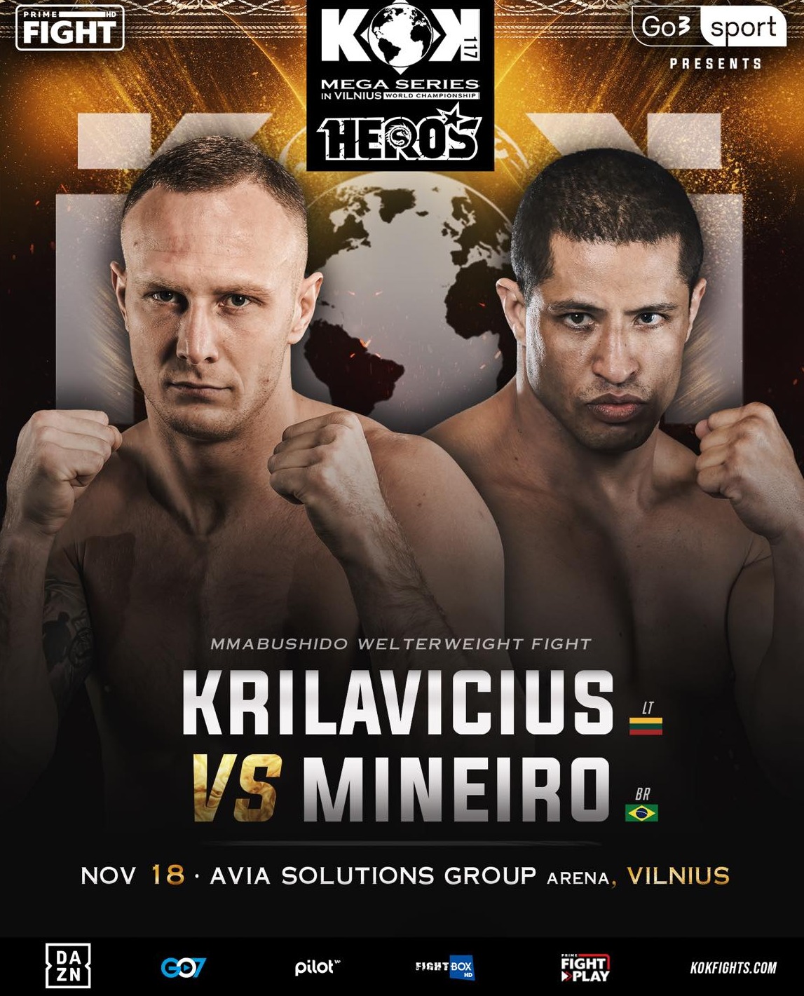 Raimondas Krilavcius vs Rodrigo Mineiro: “during the fight it is especially important not to let the opponent accelerate”