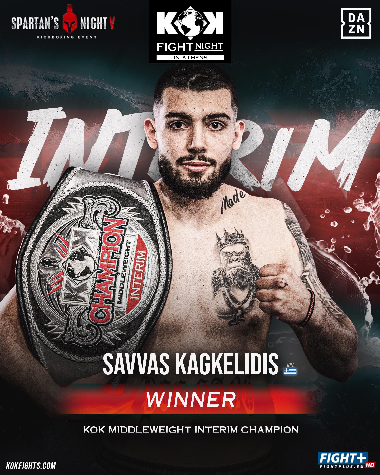 Savvas Kagkelidis triumphant at KOK Fight Night in Greece