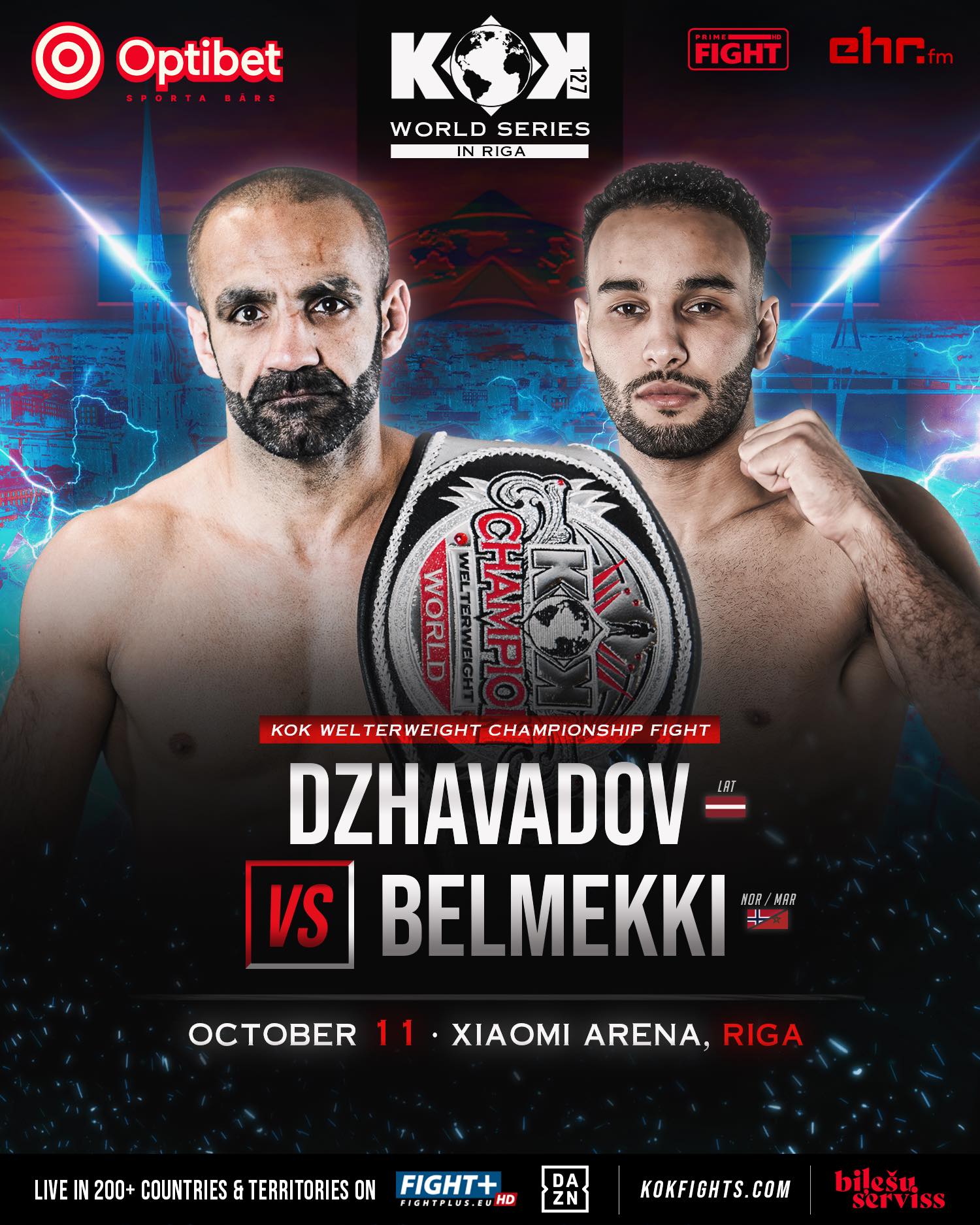 Dzhavadov to Defend KOK Welterweight Title Against Belmekki in Riga